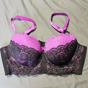 Deesse Purple And Black Bra 38D